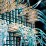 patch cables plugged in patch panel