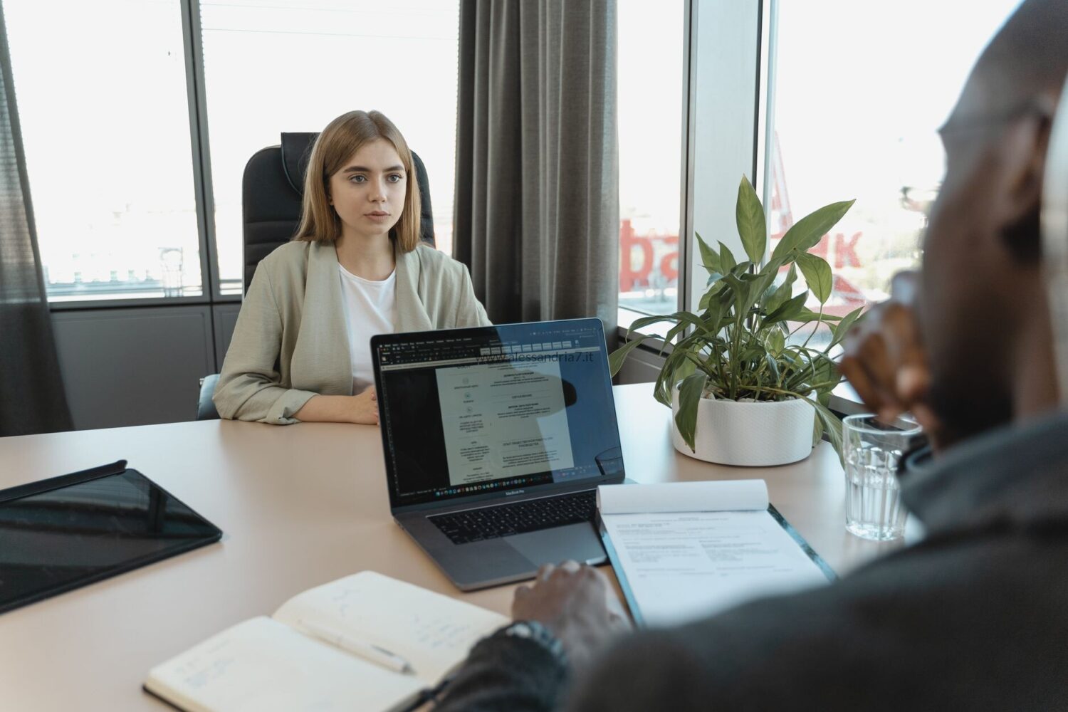 candidate having an interview